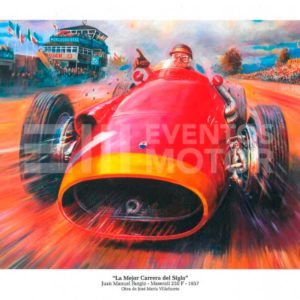 ilustracion fangio maserati 250