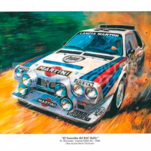 ilustracion rally grupo B Lancia Delta S4