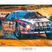 ilustracion rally grupo B Lancia 037