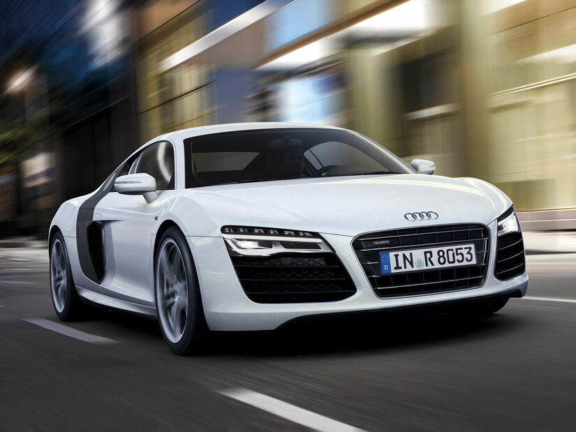 Audi R8 en blanco