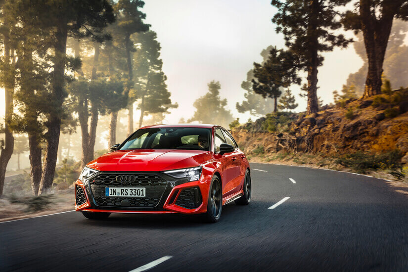 Audi RS 3 en rojo