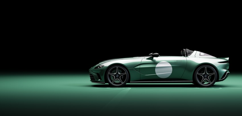 Perfil aerodinámico del Aston Martin Speedster V12 DBR1 Limited Edition,