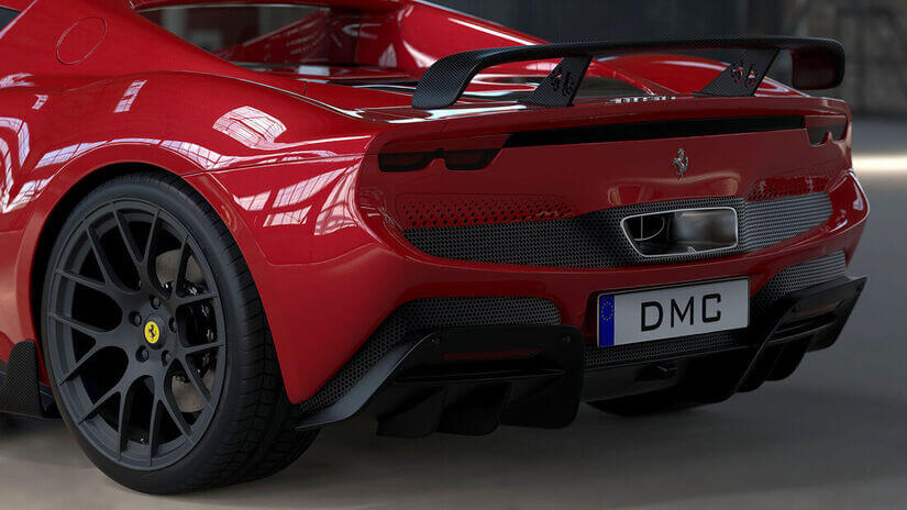 Adaptación DMC para el Ferraro 296 GTB trasera