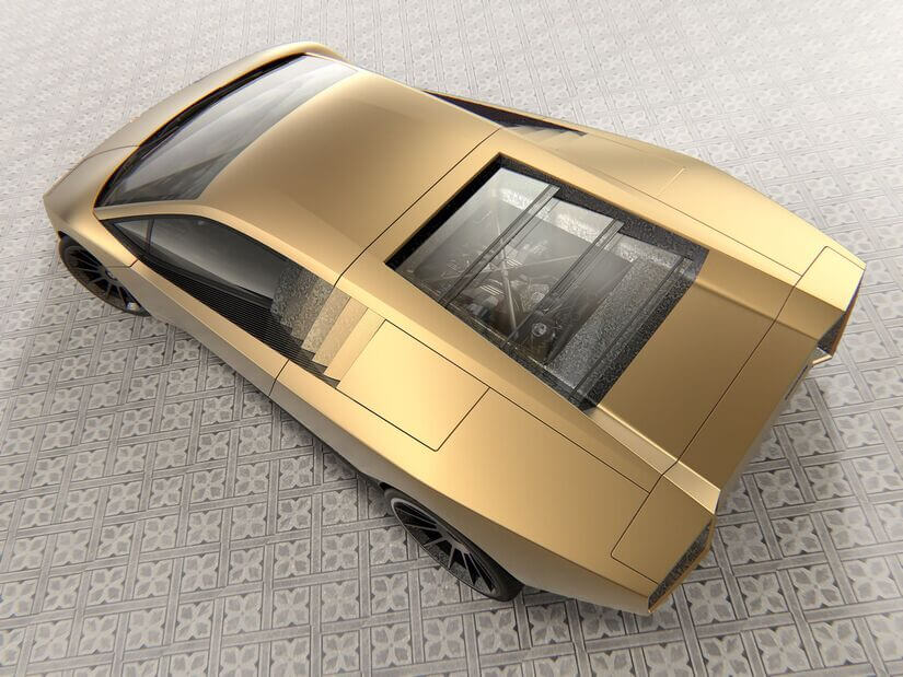 Lamborghini Countach cenital