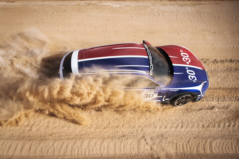 Porsche Taycan Turbo Cross Turismo cenital