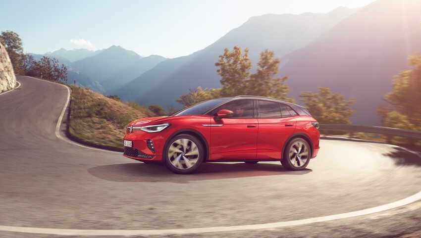 Vista lateral del Volkswagen ID.4 GTX