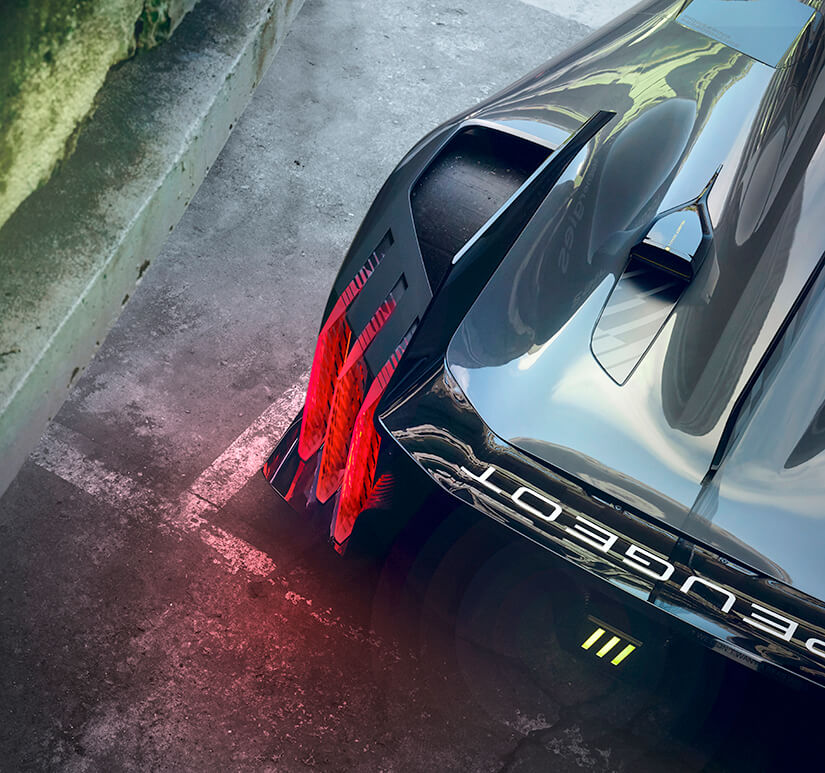 Peugeot 9X8 Hybrid Hypercar aleta
