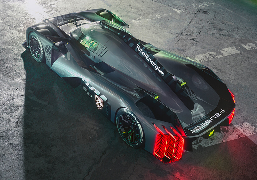 Peugeot 9X8 Hybrid Hypercar cenital