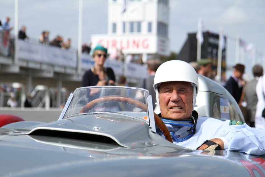 Stirling Moss en una exhibición reciente en Goodwood Festival