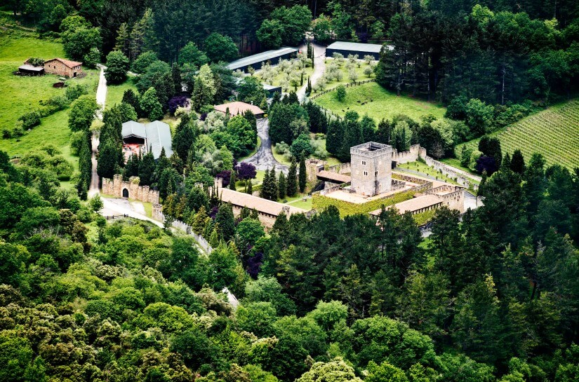 Vista aérea del complejo de Torre Loizaga
